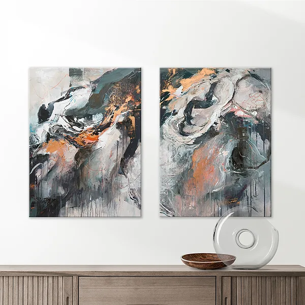 Abstract diptych / 50x70cm x2 / Parduotas