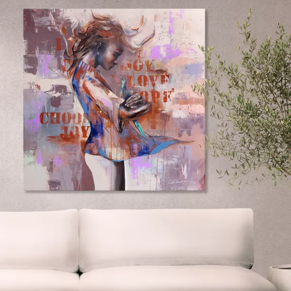 Birdie / 100x100 cm
